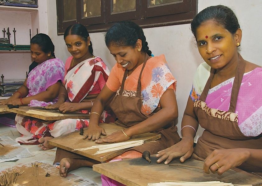 Making incense sticks.jpg - Southern India - Meet the People Tours